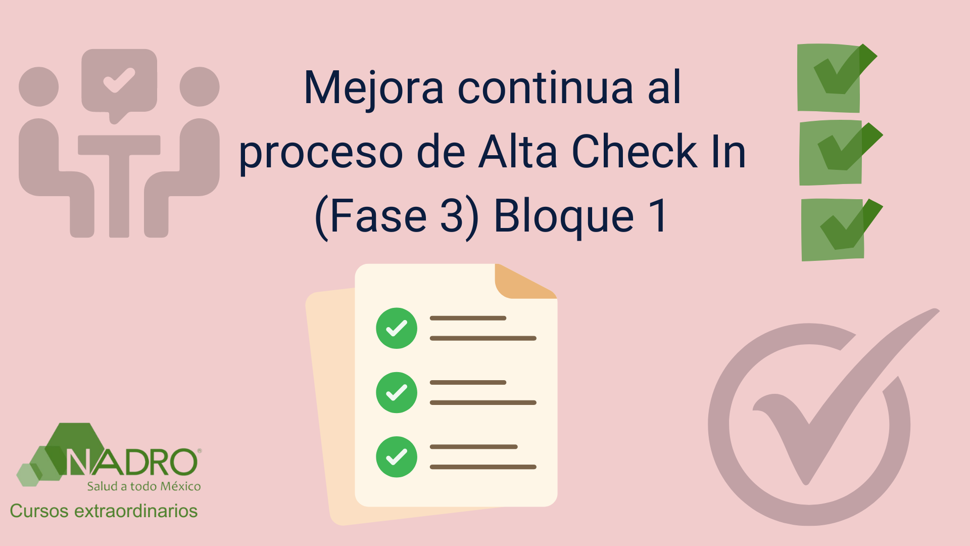 Mejora continua  al proceso de Alta Check In (Fase 3) Bloque 1