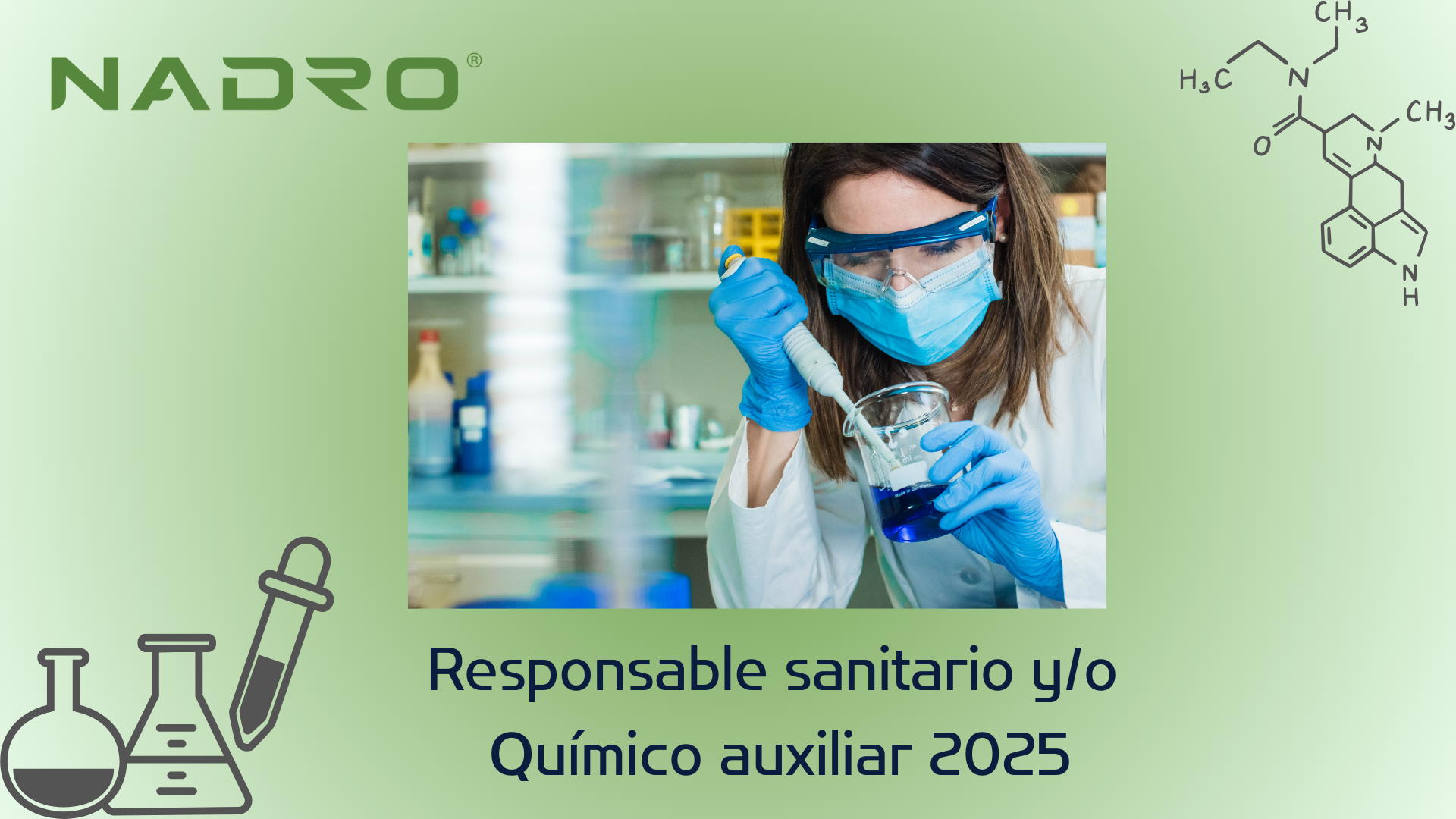 Responsable sanitario y/o Químico auxiliar 2025
