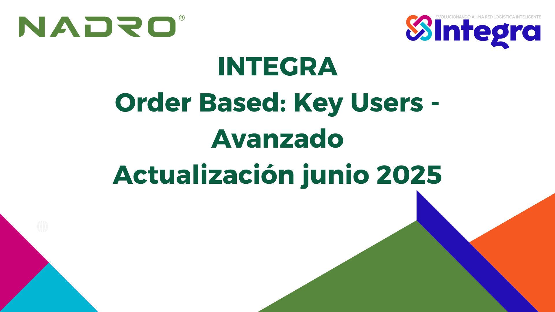 INTEGRA: Inducción a Order Based - Key Users - Avanzado Act. Junio 2025