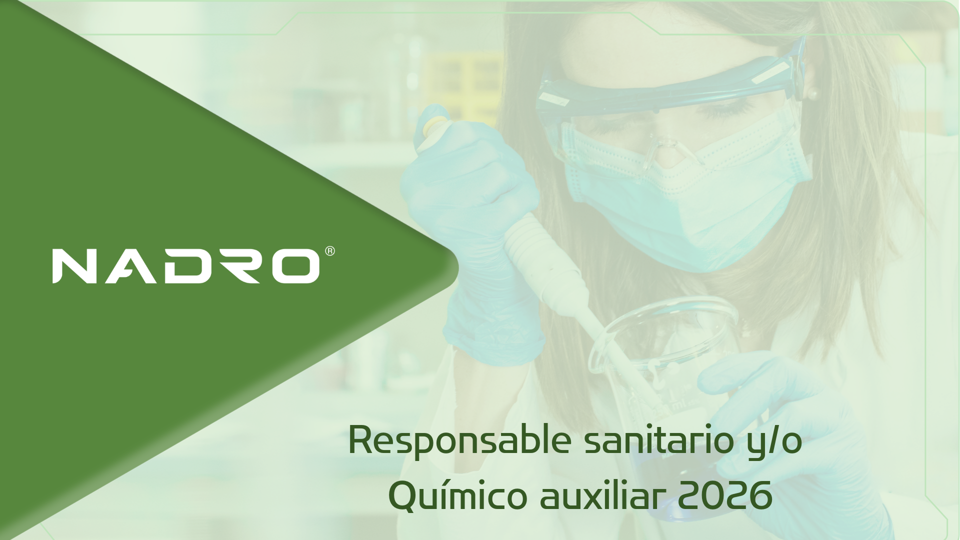 Responsable sanitario y/o Químico auxiliar 2026