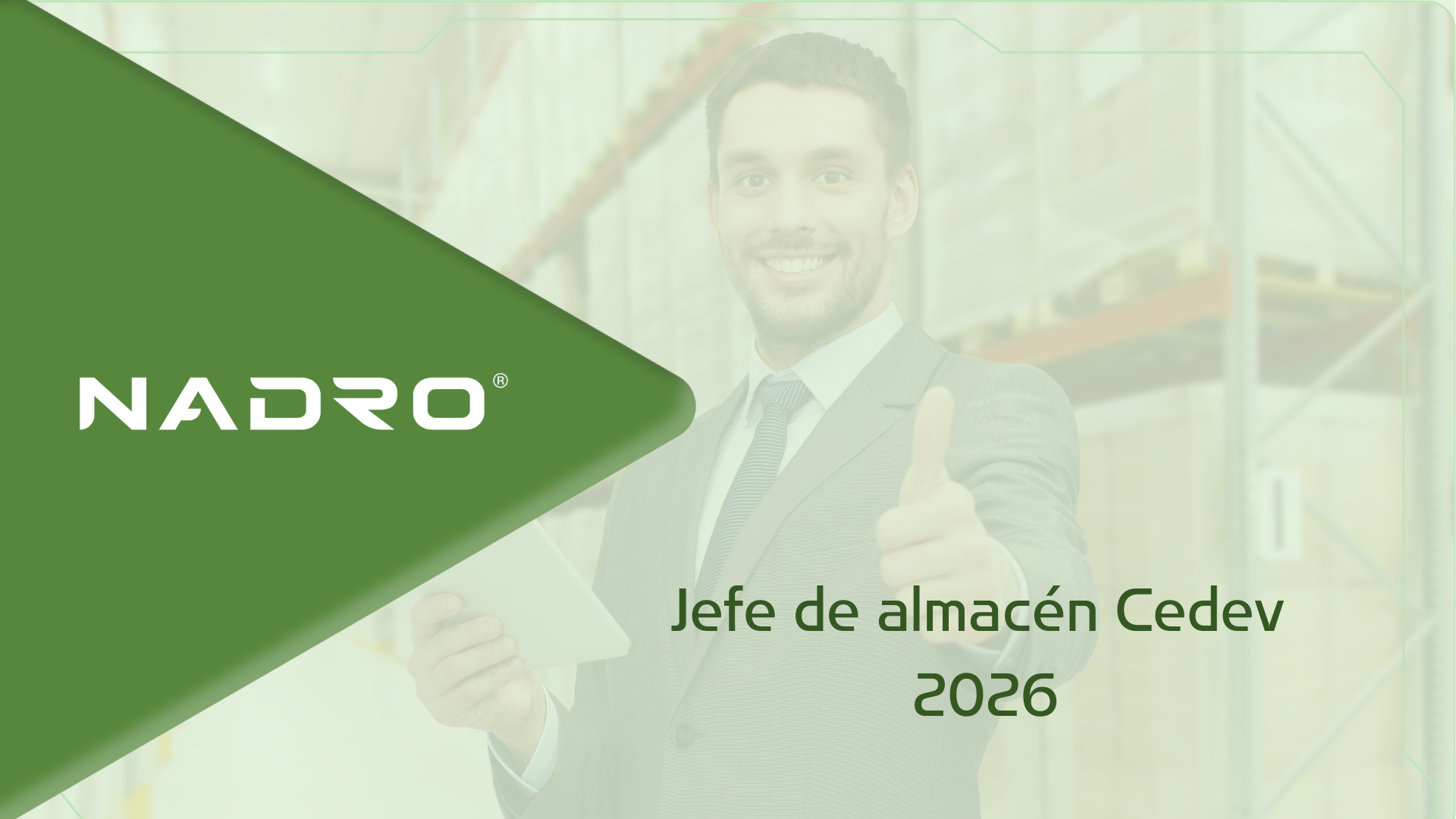 Jefe de almacén Cedev 2026